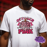 Leopard Pumpkin Design - Breast Cancer Apparel (Adult) - Tututally Cute Custom Creations