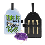 Golf Bag Tag with Tee's - Tututally Cute Custom Creations