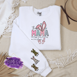 Easter She Wears Her Heart - Bunny Sweatshirt - Tututally Cute Custom Creations