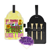 Golf Bag Tag with Tee's - Tututally Cute Custom Creations