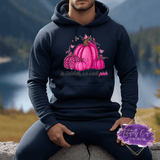 Mostly Pink Pumpkin Design - Breast Cancer Apparel (Adult) - Tututally Cute Custom Creations