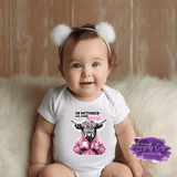 Highland Cow Design - Breast Cancer Apparel (Kids) - Tututally Cute Custom Creations
