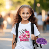 Wear Pink & Football Design - Breast Cancer Apparel (Kids) - Tututally Cute Custom Creations