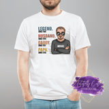 Husband, Dad, Legend Father's Day Shirt - Tututally Cute Custom Creations