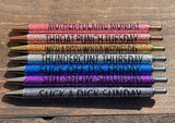 Vulgar Weekday Pen Set - Tututally Cute Custom Creations