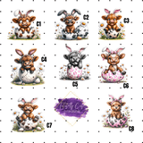 Cute Cow Kids Easter Shirts - Tututally Cute Custom Creations