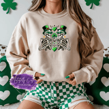 Lucky Skeletons Shirt, Sweatshirt & Hoodie – St. Patrick’s Day Gothic Aesthetic Tee - Tututally Cute Custom Creations