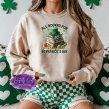 All Booked for St. Patrick’s Day Shirt, Sweatshirt & Hoodie – Funny Book Lover Tee - Tututally Cute Custom Creations