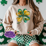 Abstract Swirl Shamrock Shirt, Sweatshirt & Hoodie – Artistic St. Patrick’s Day Tee - Tututally Cute Custom Creations