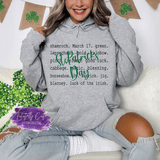 St. Patrick’s Day Word Collage Shirt, Sweatshirt & Hoodie – Minimalist Irish Tee - Tututally Cute Custom Creations
