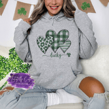 Lucky Hearts Shirt, Sweatshirt & Hoodie – Buffalo Plaid & Leopard St. Patrick’s Day Tee - Tututally Cute Custom Creations