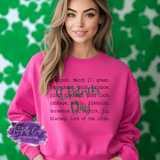 St. Patrick’s Day Word Collage Shirt, Sweatshirt & Hoodie – Minimalist Irish Tee - Tututally Cute Custom Creations