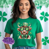 Lucky Highland Cow Shirt, Sweatshirt & Hoodie – Funny St. Patrick’s Day Irish Cow Tee - Tututally Cute Custom Creations