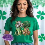 Leopard & Glitter Shamrock Shirt, Sweatshirt & Hoodie – Trendy St. Patrick’s Day Tee - Tututally Cute Custom Creations