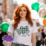 Lucky Hearts Shirt, Sweatshirt & Hoodie – Buffalo Plaid & Leopard St. Patrick’s Day Tee - Tututally Cute Custom Creations