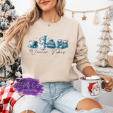 Blue Winter Vibes Shirt & Sweatshirts - Tututally Cute Custom Creations