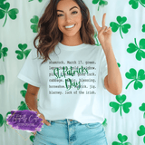 St. Patrick’s Day Word Collage Shirt, Sweatshirt & Hoodie – Minimalist Irish Tee - Tututally Cute Custom Creations