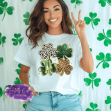 Leopard & Glitter Shamrock Shirt, Sweatshirt & Hoodie – Trendy St. Patrick’s Day Tee - Tututally Cute Custom Creations
