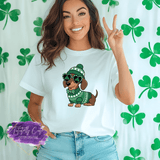 Lucky Dachshund Shirt, Sweatshirt & Hoodie – Cute St. Patrick’s Day Dog Tee - Tututally Cute Custom Creations