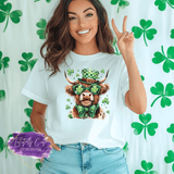 Lucky Highland Cow Shirt, Sweatshirt & Hoodie – Funny St. Patrick’s Day Irish Cow Tee - Tututally Cute Custom Creations