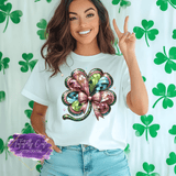 Sparkle Shamrock Bow Shirt, Sweatshirt & Hoodie – Glam St. Patrick’s Day Tee - Tututally Cute Custom Creations