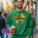 Abstract Swirl Shamrock Shirt, Sweatshirt & Hoodie – Artistic St. Patrick’s Day Tee - Tututally Cute Custom Creations