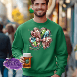 Sparkle Shamrock Bow Shirt, Sweatshirt & Hoodie – Glam St. Patrick’s Day Tee - Tututally Cute Custom Creations