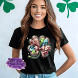 Sparkle Shamrock Bow Shirt, Sweatshirt & Hoodie – Glam St. Patrick’s Day Tee - Tututally Cute Custom Creations