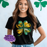 Abstract Swirl Shamrock Shirt, Sweatshirt & Hoodie – Artistic St. Patrick’s Day Tee - Tututally Cute Custom Creations