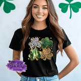 Leopard & Glitter Shamrock Shirt, Sweatshirt & Hoodie – Trendy St. Patrick’s Day Tee - Tututally Cute Custom Creations