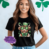 Lucky Highland Cow Shirt, Sweatshirt & Hoodie – Funny St. Patrick’s Day Irish Cow Tee - Tututally Cute Custom Creations