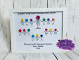 Teacher Button Frame - Tututally Cute Custom Creations