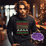 Le Tits Now Ugly X-Mas Sweater - Tututally Cute Custom Creations