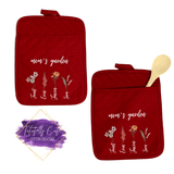 Grandma's Garden Kitchen Towel & Pot Holder - Tututally Cute Custom Creations