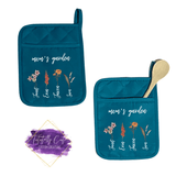 Grandma's Garden Kitchen Towel & Pot Holder - Tututally Cute Custom Creations