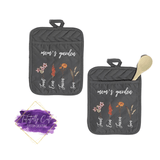 Grandma's Garden Kitchen Towel & Pot Holder - Tututally Cute Custom Creations