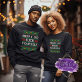 Merry Go F*ck Yourself Ugly X-Mas Sweater - Tututally Cute Custom Creations