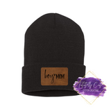 Leather Patch Beanie (Toque) - Tututally Cute Custom Creations