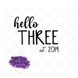 Hello Ages Birthday Shirt - Tututally Cute Custom Creations