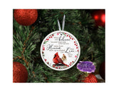 Cardinal Memorial Christmas Aluminum Ornament - Tututally Cute Custom Creations