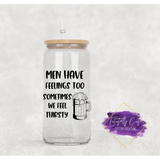 16oz Glass Can - For Him Collection - Tututally Cute Custom Creations