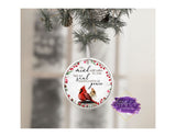 Cardinal Memorial Christmas Aluminum Ornament - Tututally Cute Custom Creations