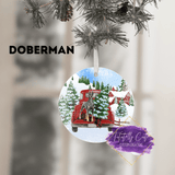 Red Truck & Dog Breed Christmas Christmas Ornament - Tututally Cute Custom Creations