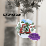 Red Truck & Dog Breed Christmas Christmas Ornament - Tututally Cute Custom Creations