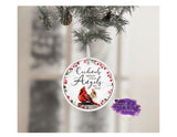 Cardinal Memorial Christmas Aluminum Ornament - Tututally Cute Custom Creations