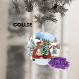 Red Truck & Dog Breed Christmas Christmas Ornament - Tututally Cute Custom Creations