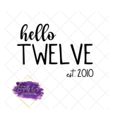 Hello Ages Birthday Shirt - Tututally Cute Custom Creations