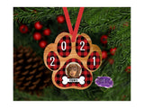 Paw Print Plaid Aluminum Ornament - Tututally Cute Custom Creations