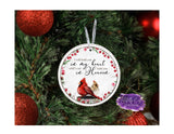 Cardinal Memorial Christmas Aluminum Ornament - Tututally Cute Custom Creations