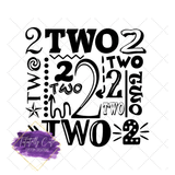 Collage Number Birthday Shirt - Tututally Cute Custom Creations